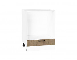 Шкаф нижний под духовку Флэт Natural Casella Oak 2S / Белый 816*600*476 мм