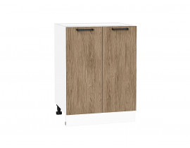 Шкаф нижний с 2-мя дверцами Флэт Natural Casella Oak 2S / Белый 816*600*478 мм
