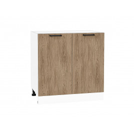 Шкаф нижний с 2-мя дверцами Флэт Natural Casella Oak 2S / Белый 816*800*478 мм
