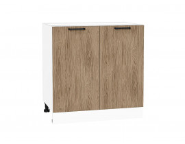 Шкаф нижний с 2-мя дверцами Флэт Natural Casella Oak 2S / Белый 816*800*478 мм