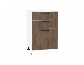 Шкаф нижний с 3-мя ящиками Флэт Brown Casella Oak 2S / Белый 816*500*478 мм