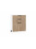 Шкаф нижний с 3-мя ящиками Флэт Natural Casella Oak 2S / Белый 816*600*478 мм