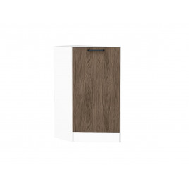 Шкаф нижний торцевой Флэт Brown Casella Oak 2S / Белый 816*296*552 мм