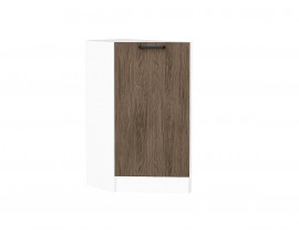Шкаф нижний торцевой Флэт Brown Casella Oak 2S / Белый 816*296*552 мм