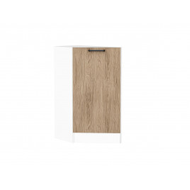 Шкаф нижний торцевой Флэт Natural Casella Oak 2S / Белый 816*296*552 мм