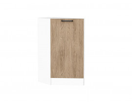 Шкаф нижний торцевой Флэт Natural Casella Oak 2S / Белый 816*296*552 мм