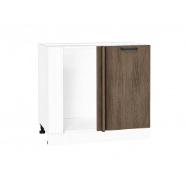 Шкаф нижний угловой Флэт Brown Casella Oak 2S / Белый 816*890*478 мм