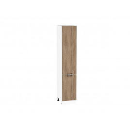Шкаф пенал с 2-мя дверцами Флэт Natural Casella Oak 2S / Белый 2132*400*574 мм