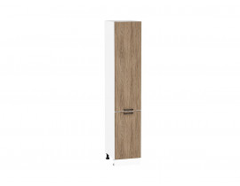 Шкаф пенал с 2-мя дверцами Флэт Natural Casella Oak 2S / Белый 2132*400*574 мм