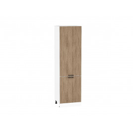 Шкаф пенал с 2-мя дверцами Флэт Natural Casella Oak 2S / Белый 2132*600*574 мм
