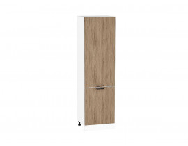 Шкаф пенал с 2-мя дверцами Флэт Natural Casella Oak 2S / Белый 2132*600*574 мм