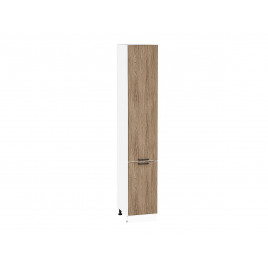 Шкаф пенал с 2-мя дверцами Флэт Natural Casella Oak 2S / Белый 2336*400*574 мм
