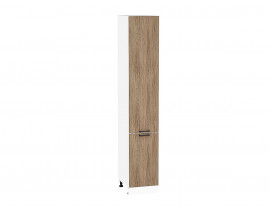 Шкаф пенал с 2-мя дверцами Флэт Natural Casella Oak 2S / Белый 2336*400*574 мм