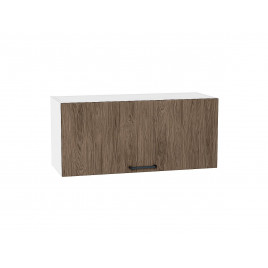 Шкаф верхний горизонтальный Флэт Brown Casella Oak 2S / Белый 358*800*318 мм