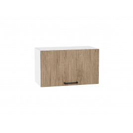 Шкаф верхний горизонтальный Флэт Natural Casella Oak 2S / Белый 358*600*318 мм