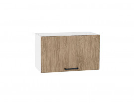 Шкаф верхний горизонтальный Флэт Natural Casella Oak 2S / Белый 358*600*318 мм