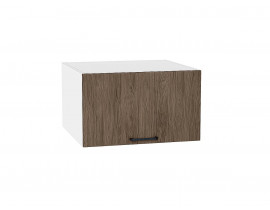 Шкаф верхний горизонтальный глубокий Флэт Brown Casella Oak 2S / Белый 358*600*574 мм
