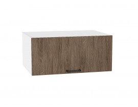Шкаф верхний горизонтальный глубокий Флэт Brown Casella Oak 2S / Белый 358*800*574 мм