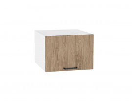 Шкаф верхний горизонтальный глубокий Флэт Natural Casella Oak 2S / Белый 358*500*574 мм
