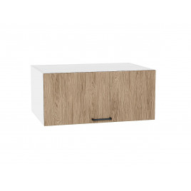 Шкаф верхний горизонтальный глубокий Флэт Natural Casella Oak 2S / Белый 358*800*574 мм