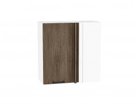 Шкаф верхний прямой угловой Флэт Brown Casella Oak 2S / Белый 716*700*345 мм