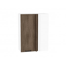 Шкаф верхний прямой угловой Флэт Brown Casella Oak 2S / Белый 920*700*345 мм