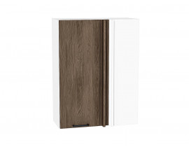 Шкаф верхний прямой угловой Флэт Brown Casella Oak 2S / Белый 920*700*345 мм