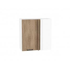 Шкаф верхний прямой угловой Флэт Natural Casella Oak 2S / Белый 716*700*345 мм