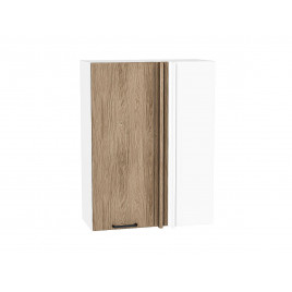 Шкаф верхний прямой угловой Флэт Natural Casella Oak 2S / Белый 920*700*345 мм