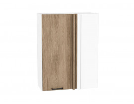 Шкаф верхний прямой угловой Флэт Natural Casella Oak 2S / Белый 920*700*345 мм