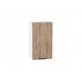 Шкаф верхний с 1-ой дверцей Флэт Natural Casella Oak 2S / Белый 716*400*318 мм