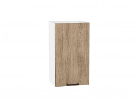 Шкаф верхний с 1-ой дверцей Флэт Natural Casella Oak 2S / Белый 716*400*318 мм