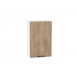 Шкаф верхний с 1-ой дверцей Флэт Natural Casella Oak 2S / Белый 716*450*318 мм