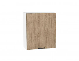 Шкаф верхний с 1-ой дверцей Флэт Natural Casella Oak 2S / Белый 716*600*318 мм