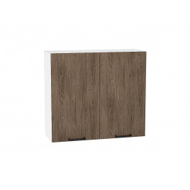 Шкаф верхний с 2-мя дверцами Флэт Brown Casella Oak 2S / Белый 716*800*318 мм