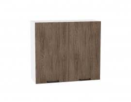 Шкаф верхний с 2-мя дверцами Флэт Brown Casella Oak 2S / Белый 716*800*318 мм