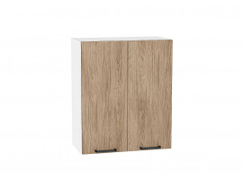 Шкаф верхний с 2-мя дверцами Флэт Natural Casella Oak 2S / Белый 716*600*318 мм