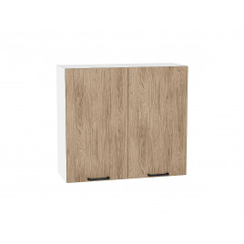 Шкаф верхний с 2-мя дверцами Флэт Natural Casella Oak 2S / Белый 716*800*318 мм