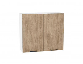 Шкаф верхний с 2-мя дверцами Флэт Natural Casella Oak 2S / Белый 716*800*318 мм