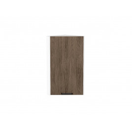 Шкаф верхний торцевой Флэт Brown Casella Oak 2S / Белый 716*300*306 мм