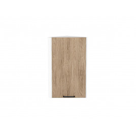 Шкаф верхний торцевой Флэт Natural Casella Oak 2S / Белый 716*300*306 мм