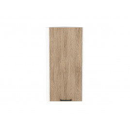 Шкаф верхний торцевой Флэт Natural Casella Oak 2S / Белый 920*300*306 мм