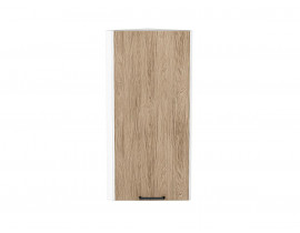 Шкаф верхний торцевой Флэт Natural Casella Oak 2S / Белый 920*300*306 мм