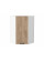Шкаф верхний угловой Флэт Natural Casella Oak 2S / Белый 920*600*600 мм