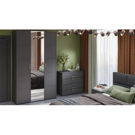 Комод Стелла Тип 2 - 402.06 Серый вулкан, Фон серый