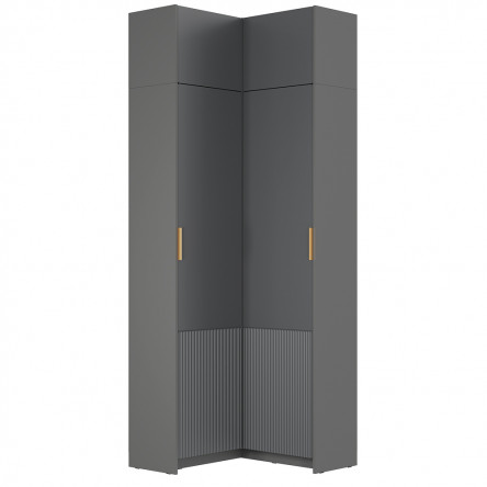 Шкаф угловой Пандора ШКУ-07 графит/базальт MF32