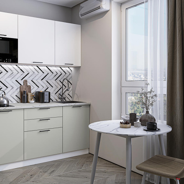 Модульная кухня Лайт-01 Special White/Special Grey