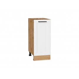 Шкаф нижний с 1-ой дверцей Нео White Silk / Дуб Вотан 816*350*480 мм