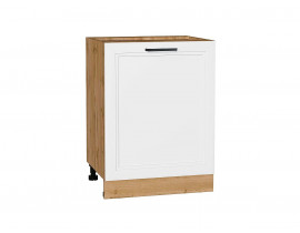 Шкаф нижний с 1-ой дверцей Нео White Silk / Дуб Вотан 816*600*480 мм