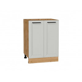 Шкаф нижний с 2-мя дверцами Нео Grey Silk / Дуб Вотан 816*600*480 мм